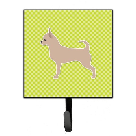 Carolines Treasures Chihuahua Checkerboard Green Leash or Key Holder BB3850SH4